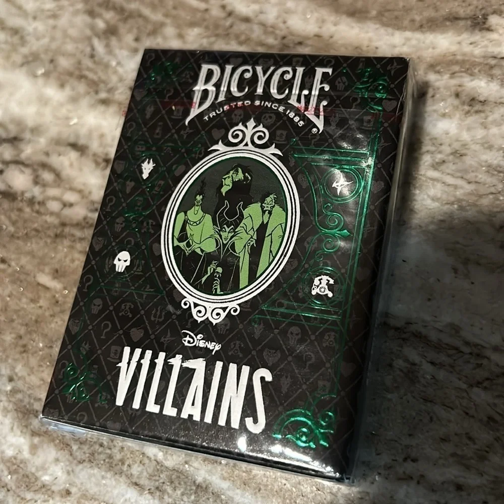 Bicycle, Disney villains, air cushion, finish deck of playing cards, 2023 new